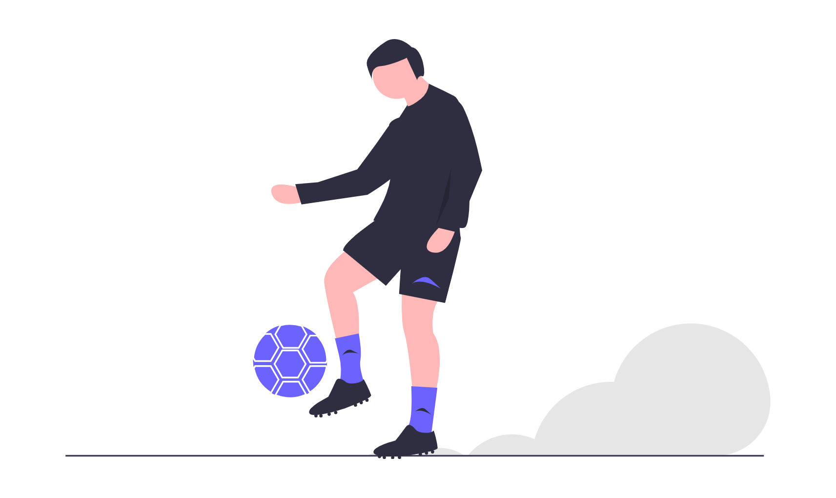 Undraw illustration of a referee juggling a soccer ball